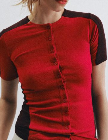 Tricou Zara, rosu/mov