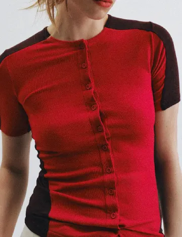 Tricou Zara, rosu/mov