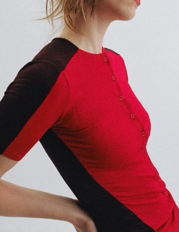 Tricou Zara, rosu/mov