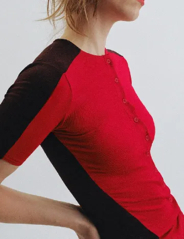 Tricou Zara, rosu/mov