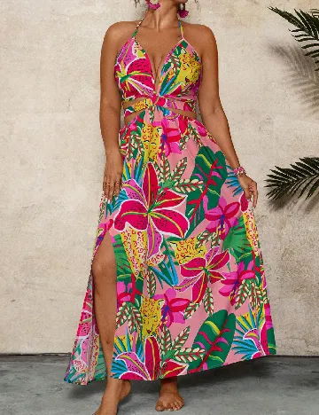 Rochie lunga SHEIN CURVE, mix culori