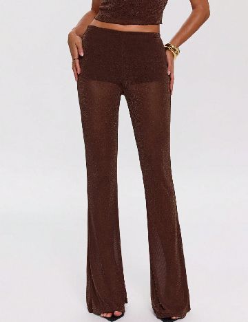 Pantaloni SHEIN, maro