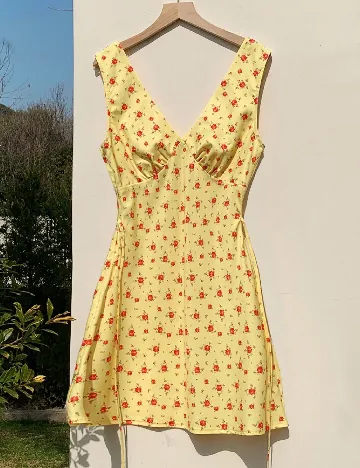 Rochie scurta SHEIN CURVE, galben