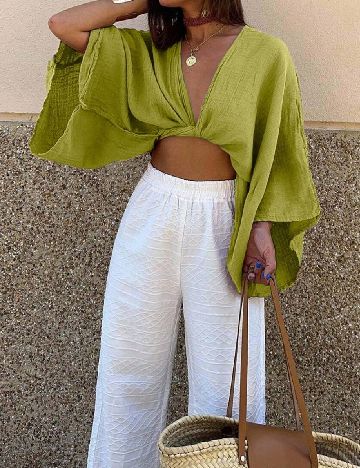 Top SHEIN, verde