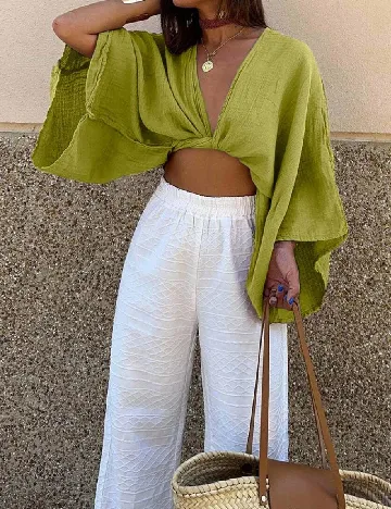 Top SHEIN, verde