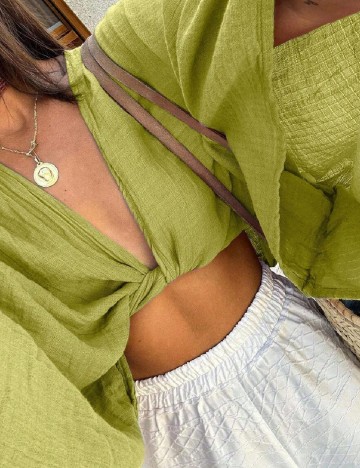 Top SHEIN, verde