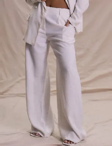 Pantaloni Musera, alb