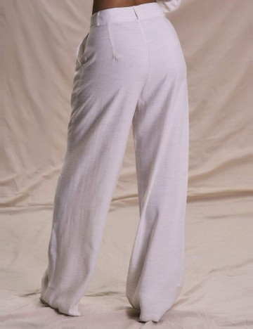 Pantaloni Musera, alb