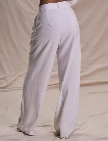 Pantaloni Musera, alb