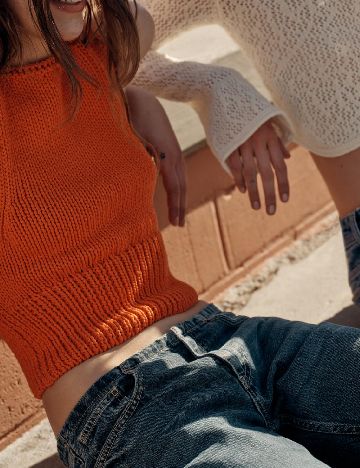 Top Zara, portocaliu