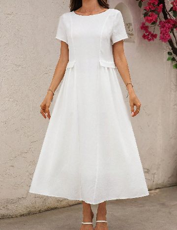 Rochie medie SHEIN, alb
