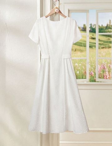 Rochie medie SHEIN, alb