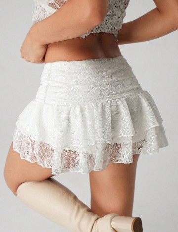 Fusta SHEIN, alb