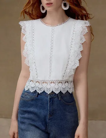 Bluza MOTF, alb