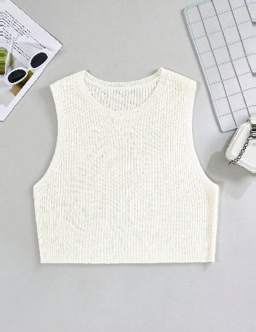 Top SHEIN CURVE, ecru