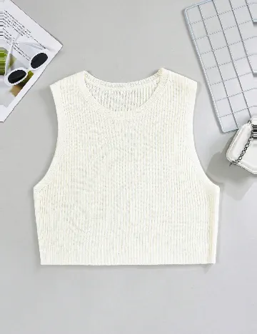 Top SHEIN CURVE, ecru