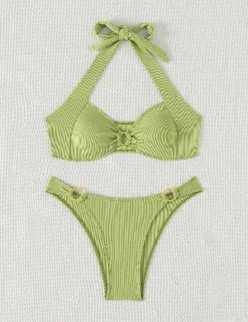 Costum de baie SHEIN, verde