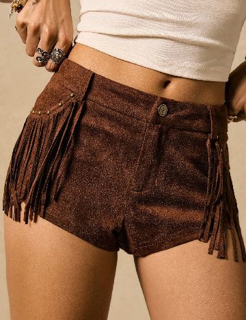Pantaloni scurti SHEIN, maro