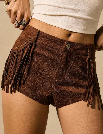 Pantaloni scurti SHEIN, maro