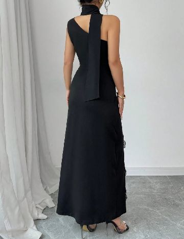 Rochie lunga SHEIN, alb/negru