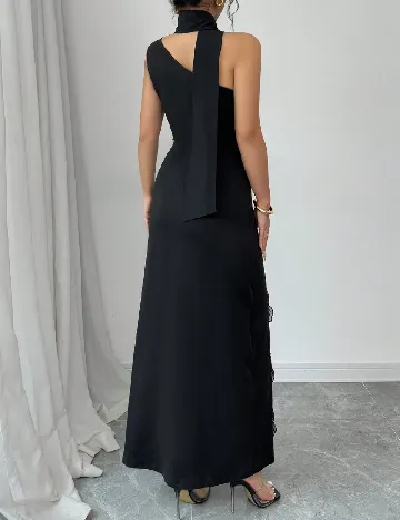 Rochie lunga SHEIN, alb/negru
