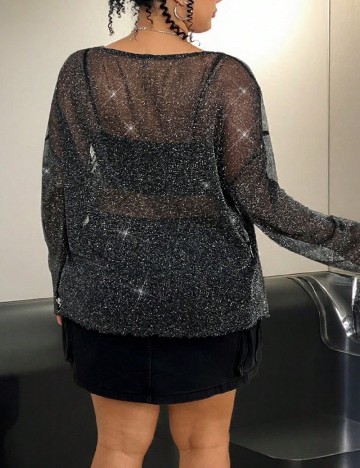 Bluza SHEIN CURVE, negru