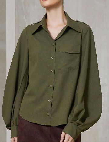Camasa SHEIN, verde