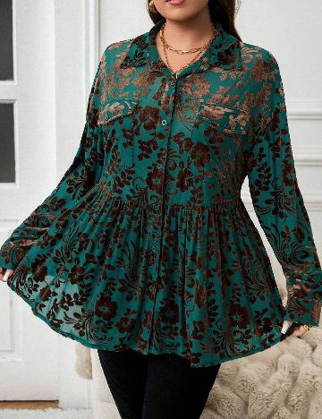 Camasa Emery Rose Curve, verde