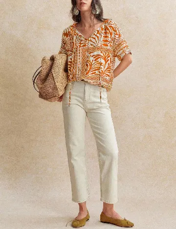 Bluza SHEIN, portocaliu/crem
