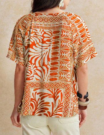 Bluza SHEIN, portocaliu/crem