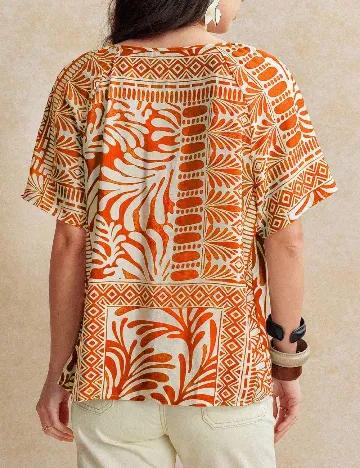 Bluza SHEIN, portocaliu/crem