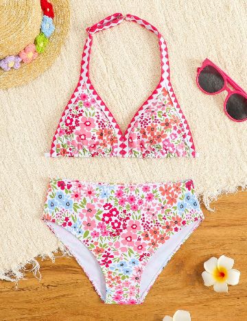 Costum de baie Shein Kids, floral
