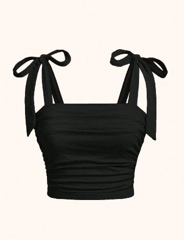 Set topuri 2 bucati Shein Kids, negru/alb
