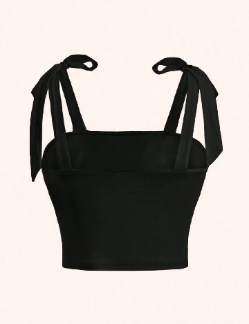 Set topuri 2 bucati Shein Kids, negru/alb