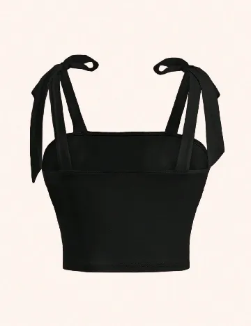 Set topuri 2 bucati Shein Kids, negru/alb