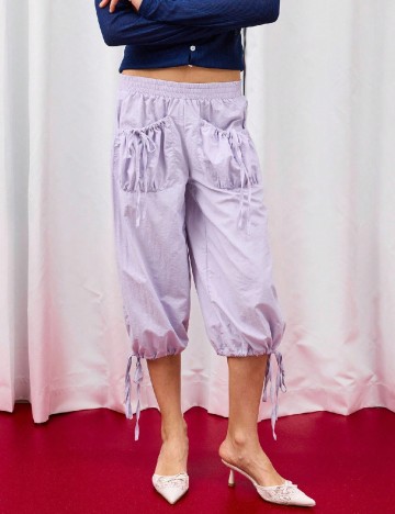 Pantaloni trei sferturi Courez, mov