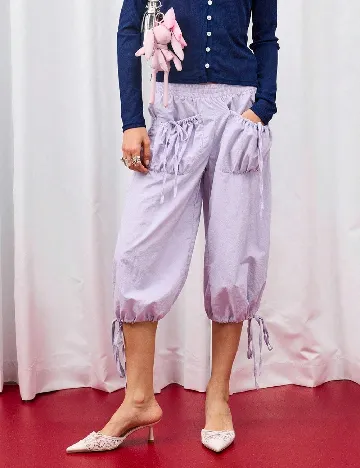 Pantaloni trei sferturi Courez, mov