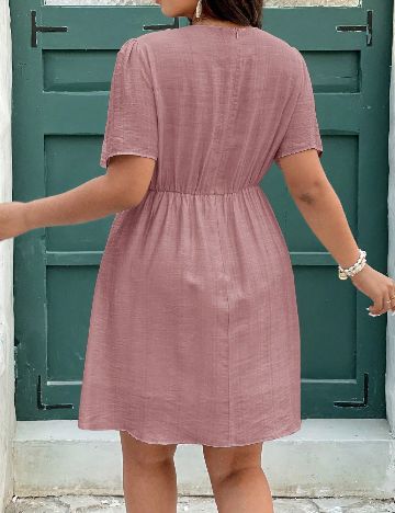 Rochie scurta SHEIN CURVE, roz