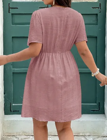Rochie scurta SHEIN CURVE, roz