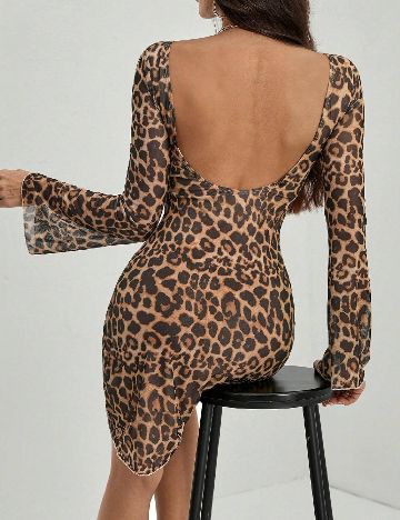 Rochie scurta SHEIN, animal print