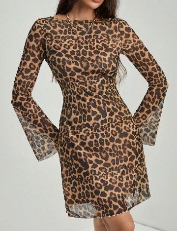 Rochie scurta SHEIN, animal print