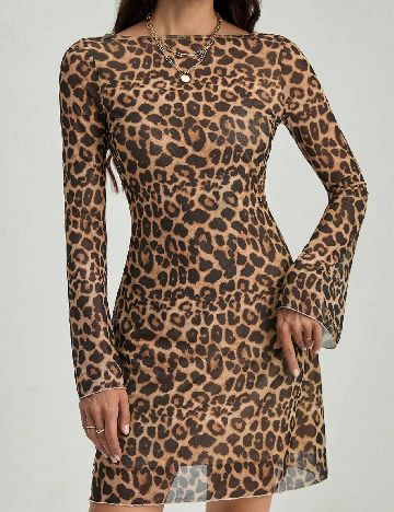 Rochie scurta SHEIN, animal print
