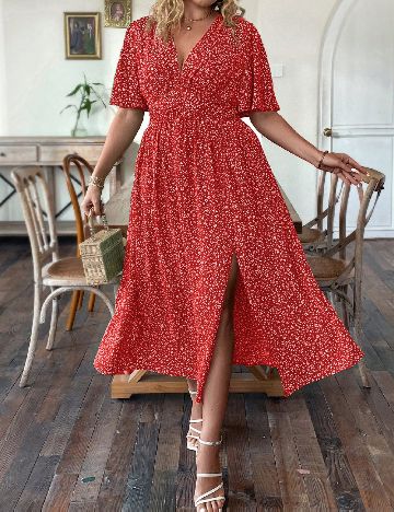 Rochie lunga SHEIN CURVE, rosu