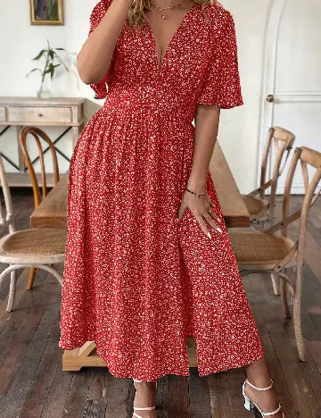 Rochie lunga SHEIN CURVE, rosu