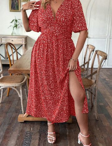 Rochie lunga SHEIN CURVE, rosu
