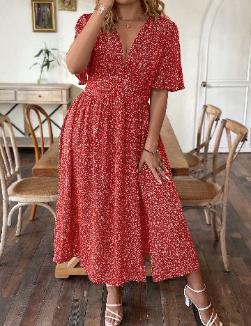 Rochie lunga SHEIN CURVE, rosu