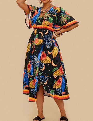 Rochie scurta SHEIN CURVE, mix culori