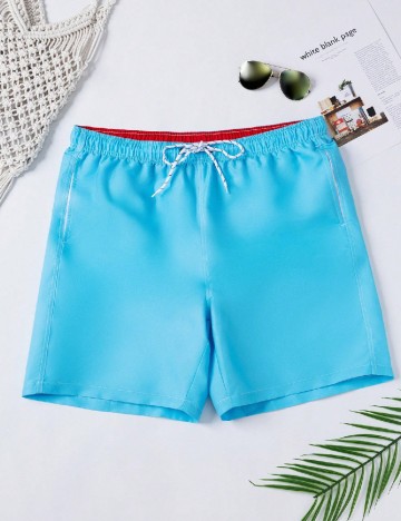 Set short de baie SHEIN Plus Size Men, albastru