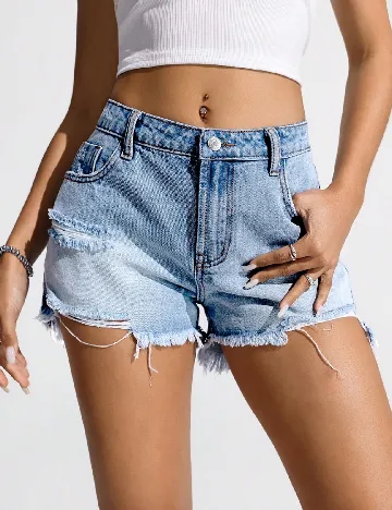 Pantaloni scurti SHEIN, albastru