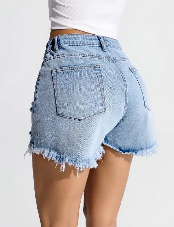 Pantaloni scurti SHEIN, albastru